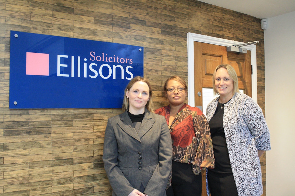 Laura Buller, Lorna Denton-Cardew and Nicola Weldon of Ellisons Solicitors